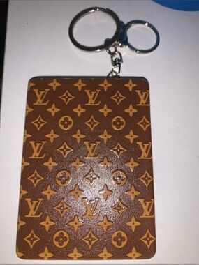 monogram mirror purse/bag charm keychain